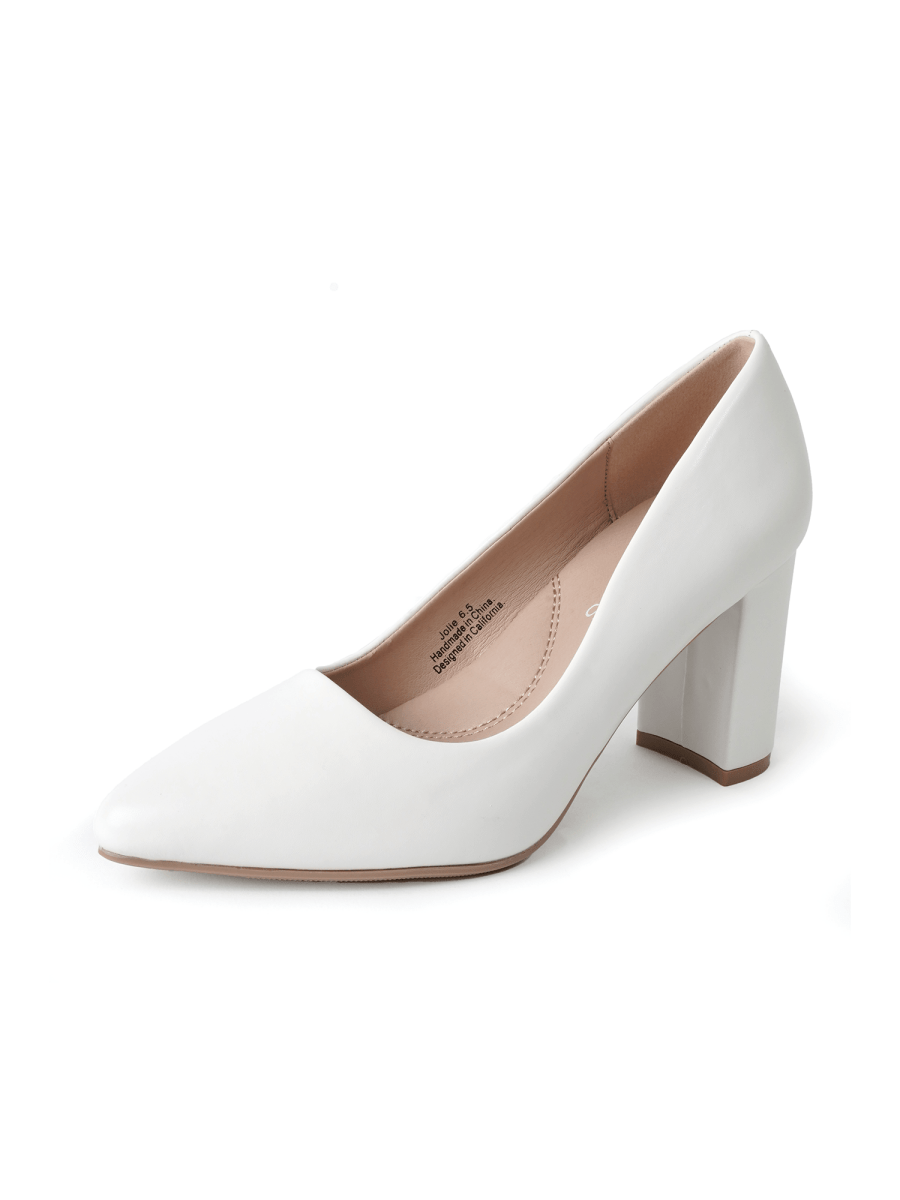 Jolie | White Heels by J.Adams – Don't Panic Shoes