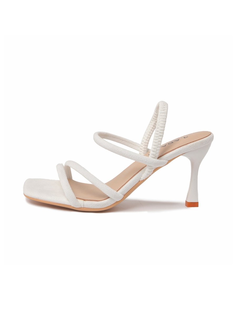 Julie | White Heels by J.Adams – Don't Panic Shoes