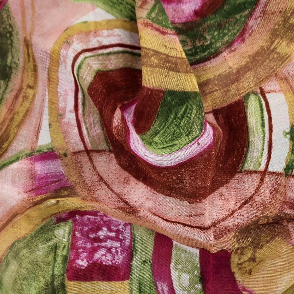 Kandinsky White 02 Bamboo Fiber White Artwork Florence Italy Bamboo Scarves by Mar Soreli – Don't Panic Shoes