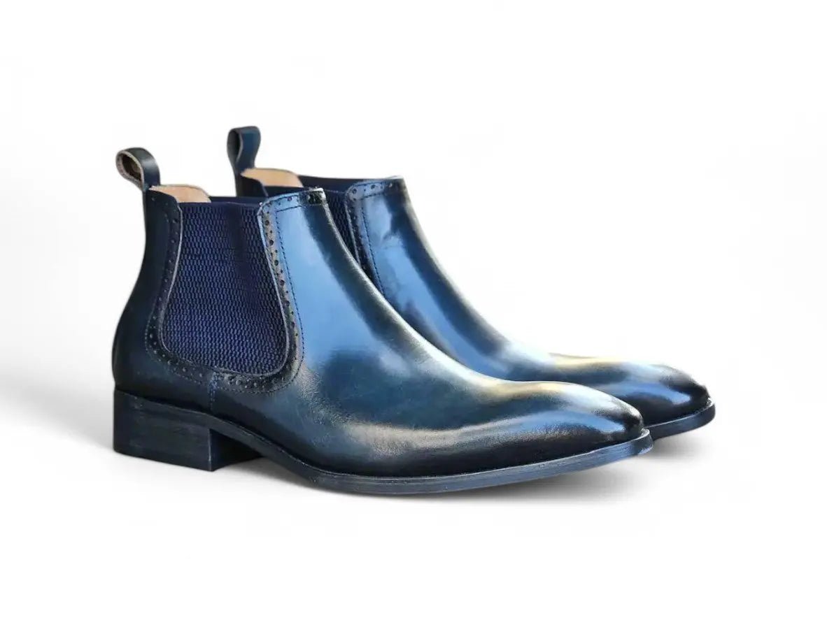 Kb Hand Burnished Chelsea Boots Leather Classic Kb503 - 11 Boots by Carrucci Shoes – Don't Panic Shoes