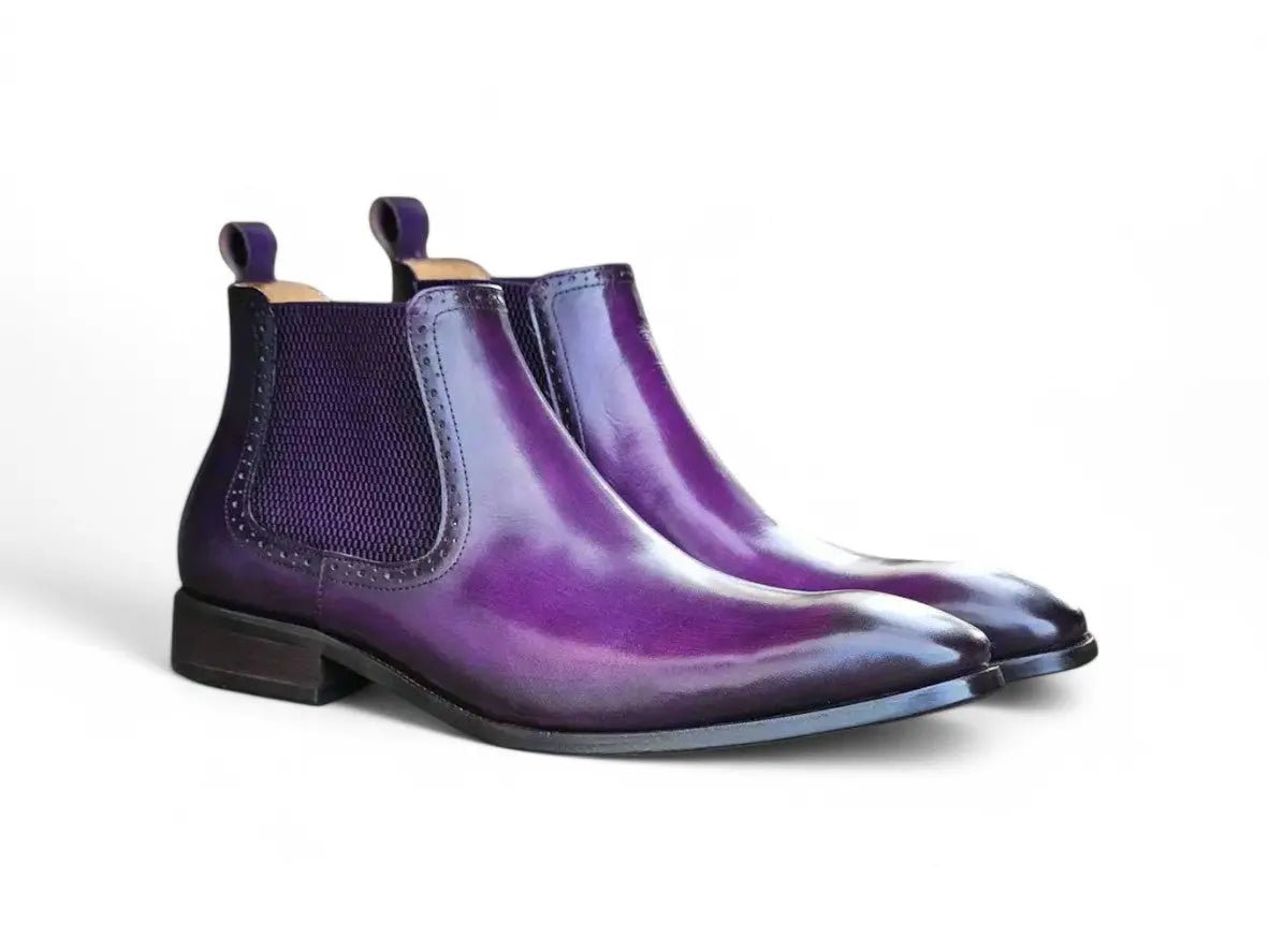 Kb Hand Burnished Chelsea Boots Leather Classic Kb503 - 11 Boots by Carrucci Shoes – Don't Panic Shoes