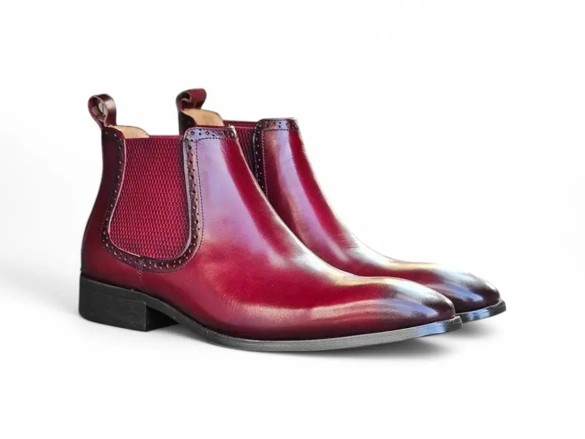 Kb Hand Burnished Chelsea Boots Leather Classic Kb503 - 11 Boots by Carrucci Shoes – Don't Panic Shoes
