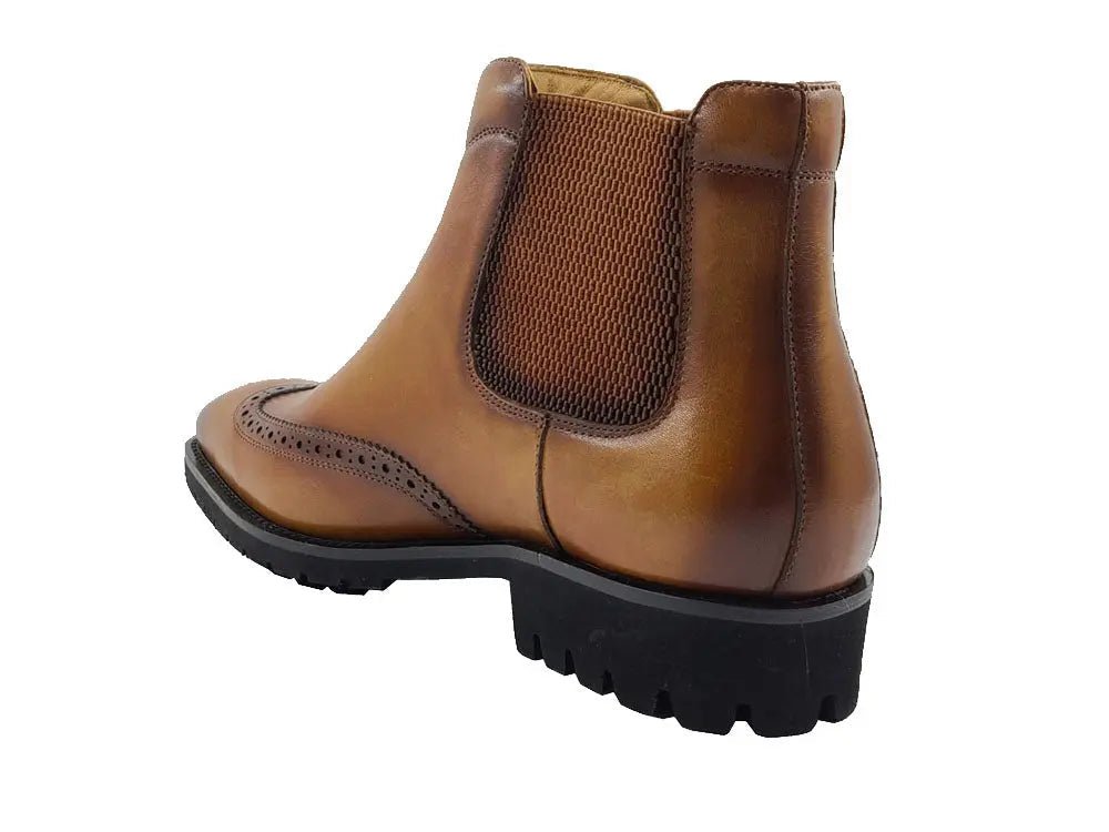 Kb Lug Sole Chelsea Boot Wingtip Toe Calf Leather Kb515 - 13 Boots by Carrucci Shoes – Don't Panic Shoes