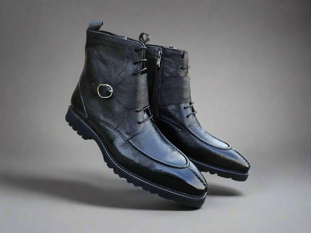 Kb Rugged Split Toe Lace Up Boot Leather Boot Kb480 - 03 Boots by Carrucci Shoes – Don't Panic Shoes