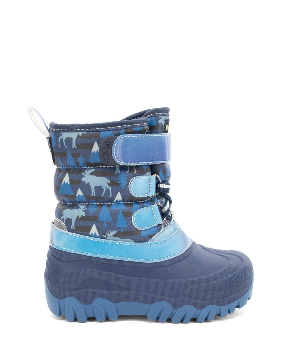 Kids Ascend Faux Fur Cold Weather Boot - Navy Snow Boots by Western Chief Kids' – Don't Panic Shoes