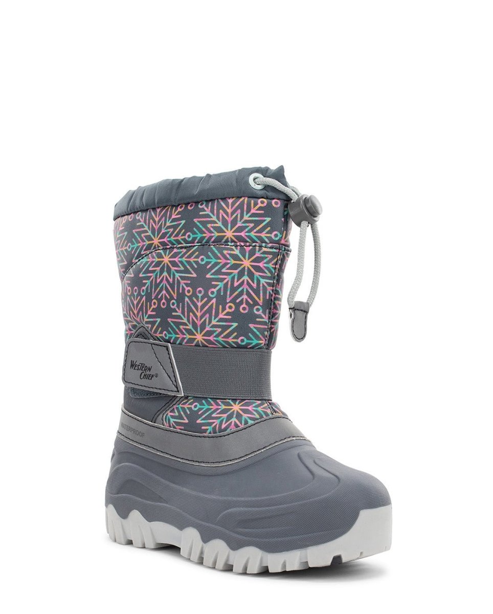 Kids Blizzard Youth Cold Weather Boot - Gray Snow Boots by Western Chief Kids' – Don't Panic Shoes