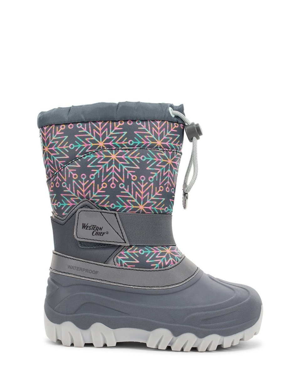 Kids Blizzard Youth Cold Weather Boot - Gray Snow Boots by Western Chief Kids' – Don't Panic Shoes
