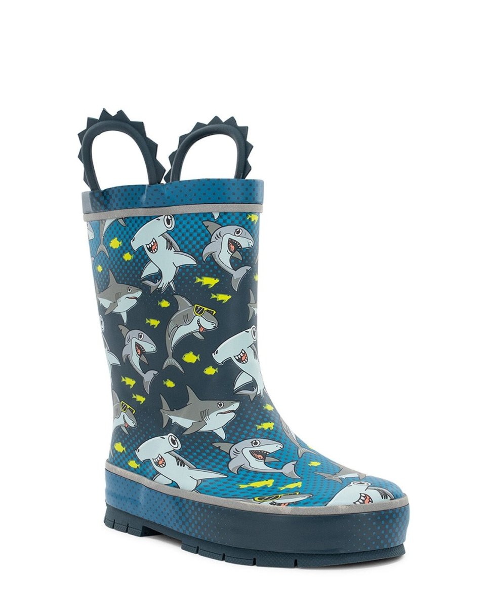 Kids Chiller Sharks Rain Boot - Navy Rain Boots by Western Chief Kids' Sale – Don't Panic Shoes