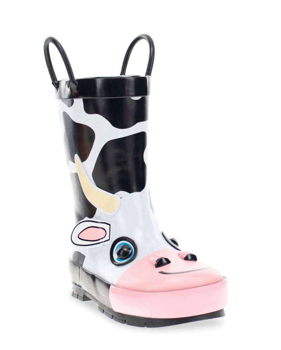 Kids Colbie Cow Rain Boot - Black Rain Boots by Western Chief Kids' – Don't Panic Shoes