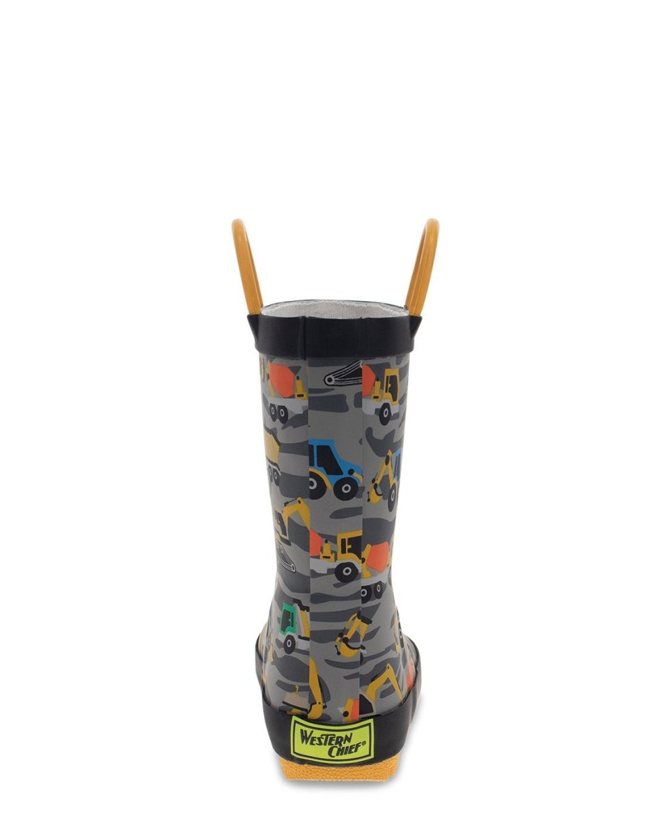 Kids Construction Rain Boot - Gray Rain Boots by Western Chief Kids' – Don't Panic Shoes