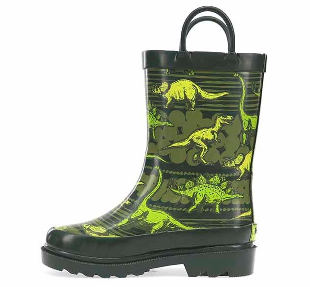 Kids Dino Quest Rain Boot - Olive Rain Boots by Western Chief Kids' – Don't Panic Shoes