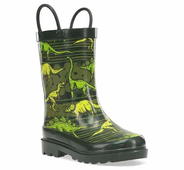 Kids Dino Quest Rain Boot - Olive Rain Boots by Western Chief Kids' – Don't Panic Shoes