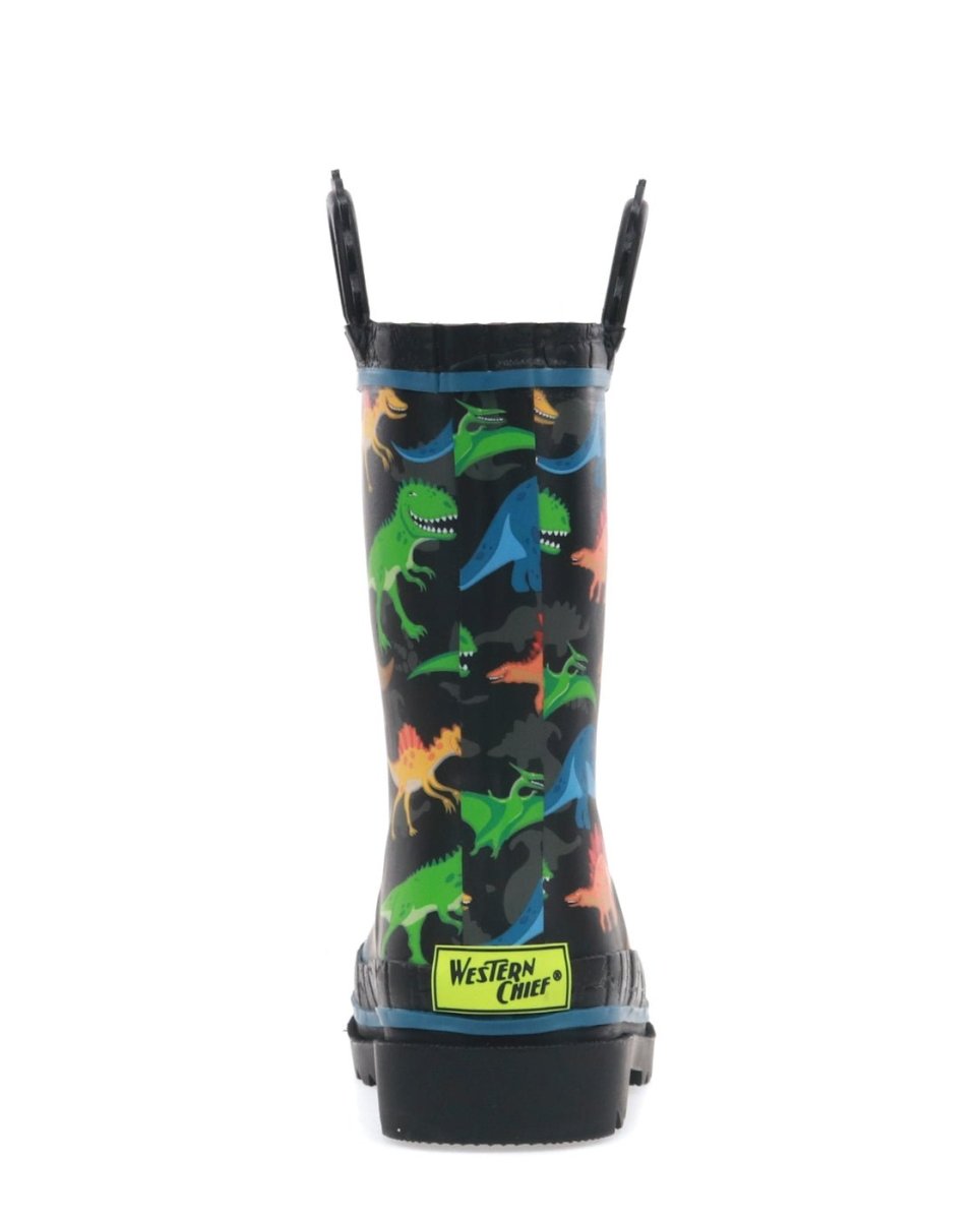 Kids Dino World Rain Boot - Black Rain Boots by Western Chief Kids' – Don't Panic Shoes