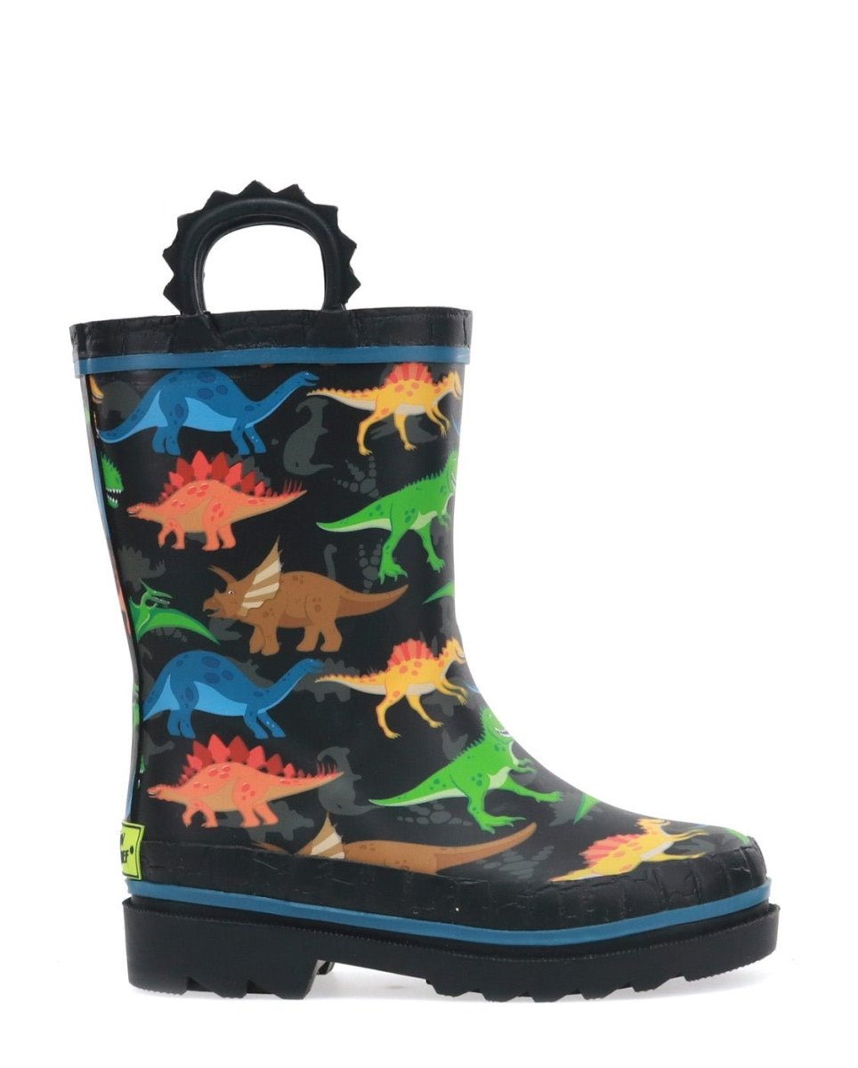 Kids Dino World Rain Boot - Black Rain Boots by Western Chief Kids' – Don't Panic Shoes