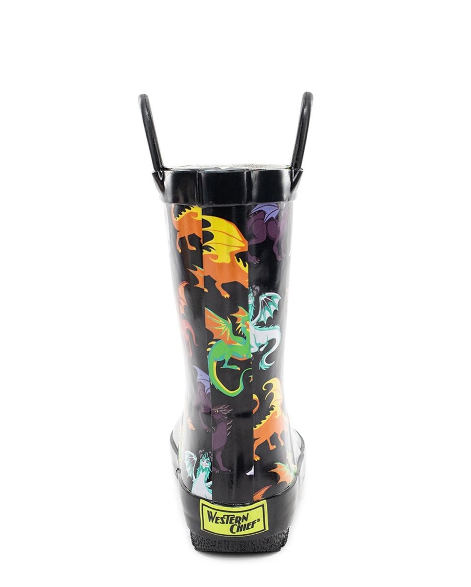 Kids Dragon Rain Boot - Black Rain Boots by Western Chief Kids' Sale – Don't Panic Shoes