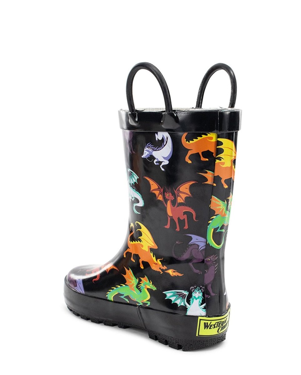 Kids Dragon Rain Boot - Black Rain Boots by Western Chief Kids' Sale – Don't Panic Shoes