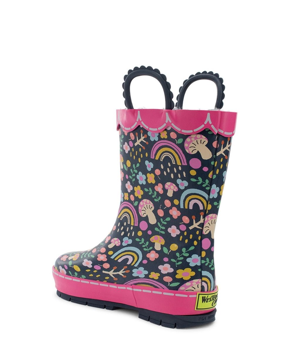 Kids Fantasy Forest Faux Fur Rain Boot - Navy Rain Boots by Western Chief Kids' – Don't Panic Shoes