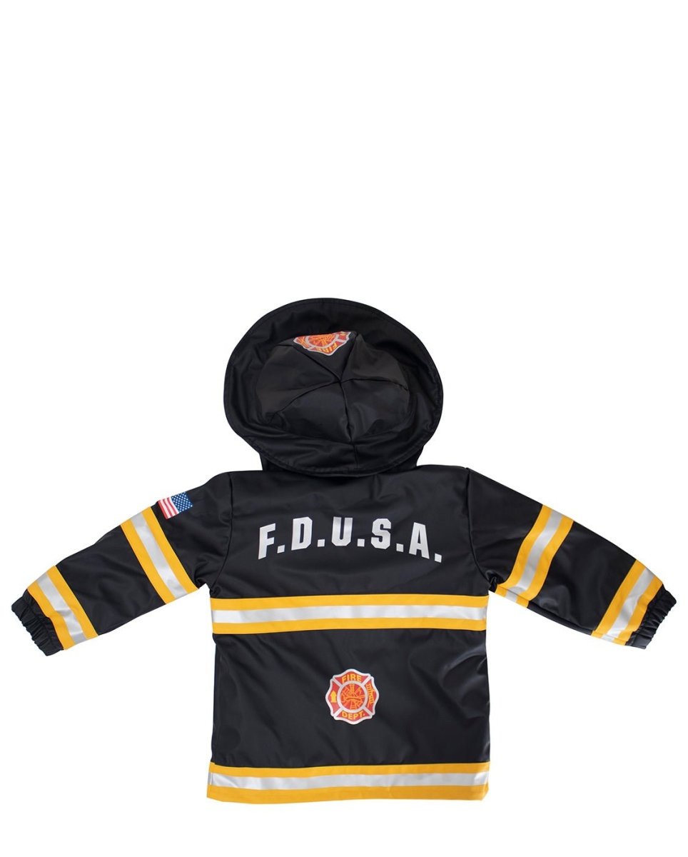 Kids F.D.U.S.A. Firechief Jr. Raincoat - Black Rain Coats by Western Chief Kids' – Don't Panic Shoes
