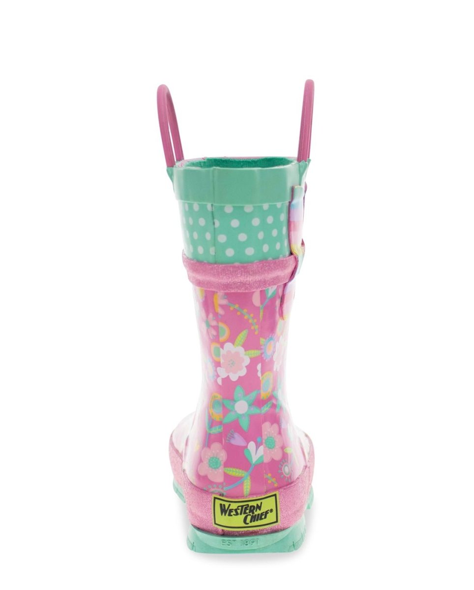 Kids Flutter Rain Boot - Pink Rain Boots by Western Chief Kids' Sale – Don't Panic Shoes