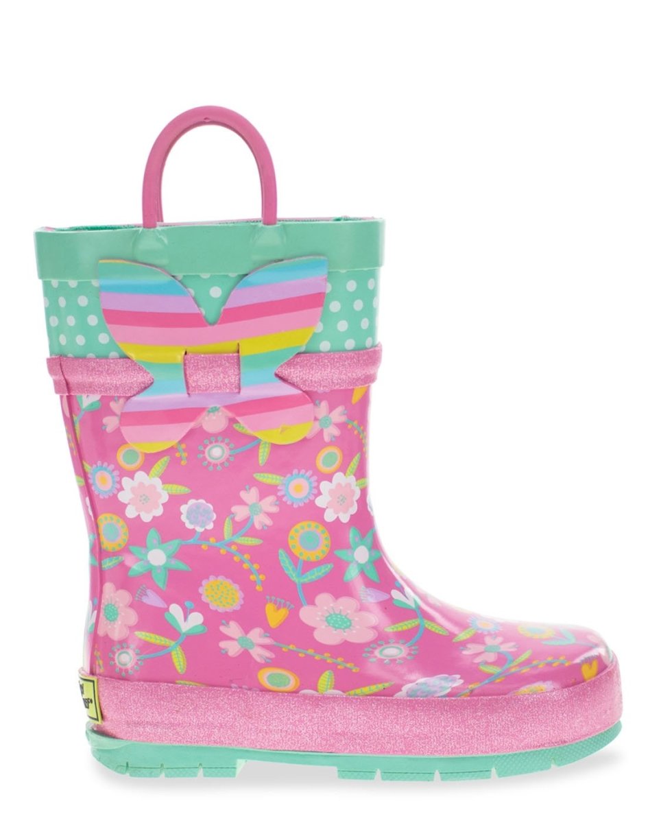 Kids Flutter Rain Boot - Pink Rain Boots by Western Chief Kids' Sale – Don't Panic Shoes