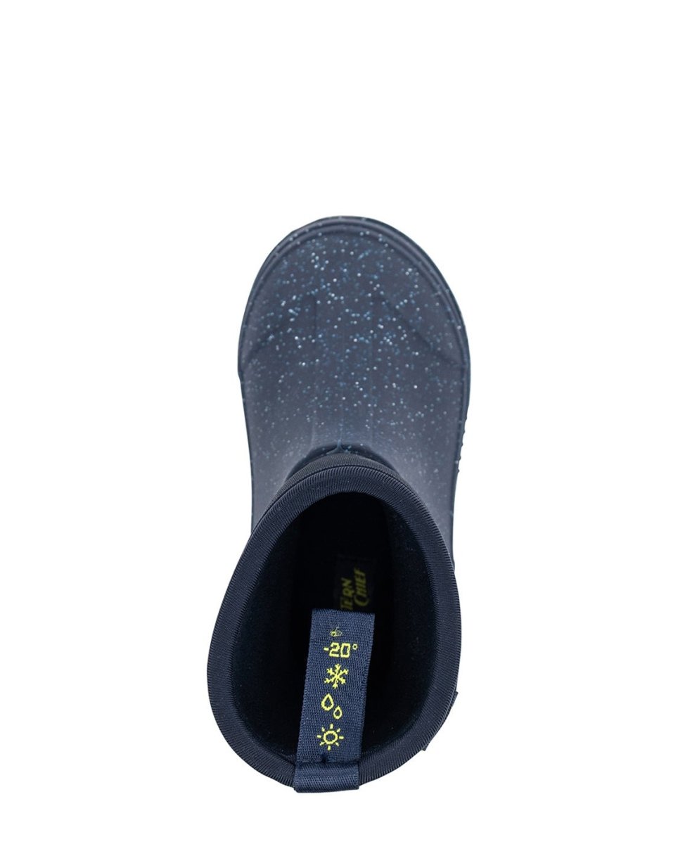 Kids Freestyle Neoprene Cold Weather Boot - Navy Glitter Snow Boots by Western Chief Kids' – Don't Panic Shoes