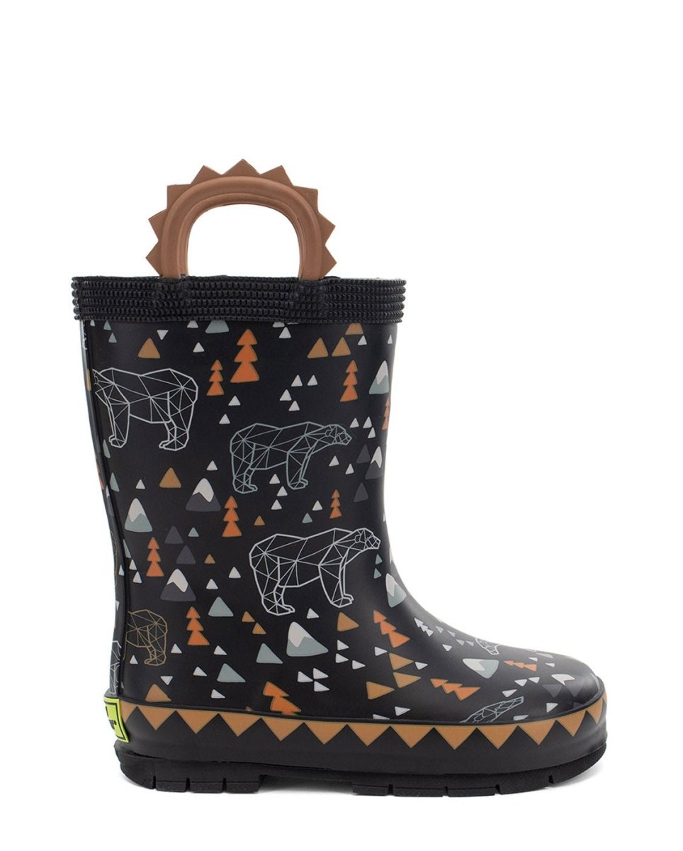 Kids Grizzly Faux Fur Rain Boot - Black Rain Boots by Western Chief Kids' – Don't Panic Shoes