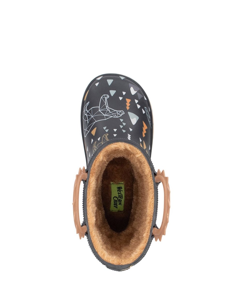 Kids Grizzly Faux Fur Rain Boot - Black Rain Boots by Western Chief Kids' – Don't Panic Shoes