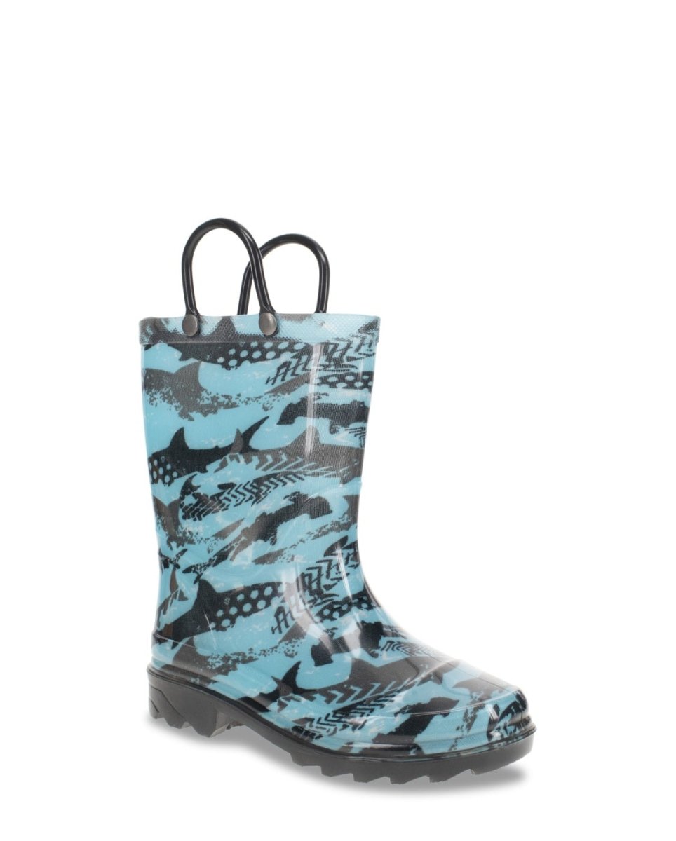Kids Grunge Shark Lighted Rain Boot - Blue Rain Boots by Western Chief Kids' – Don't Panic Shoes