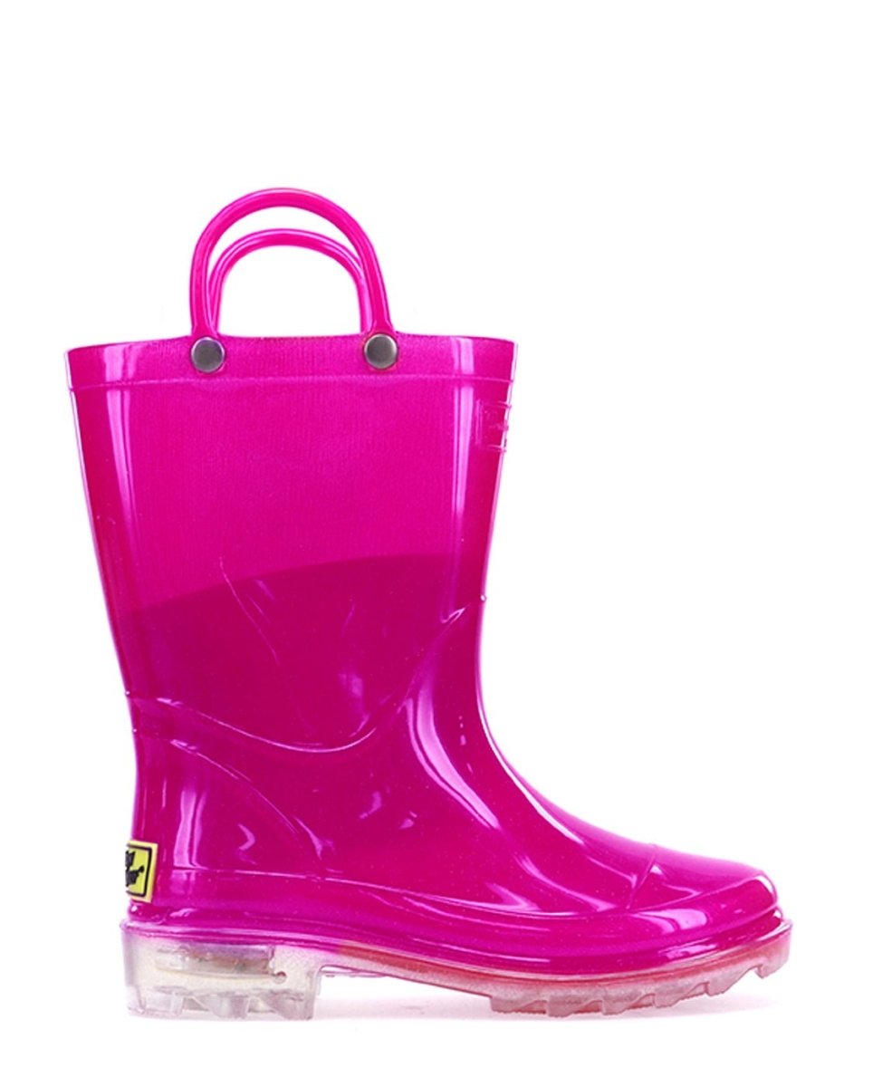 Kids Lighted Solid Rain Boot - Hot Pink Rain Boots by Western Chief Kids' – Don't Panic Shoes
