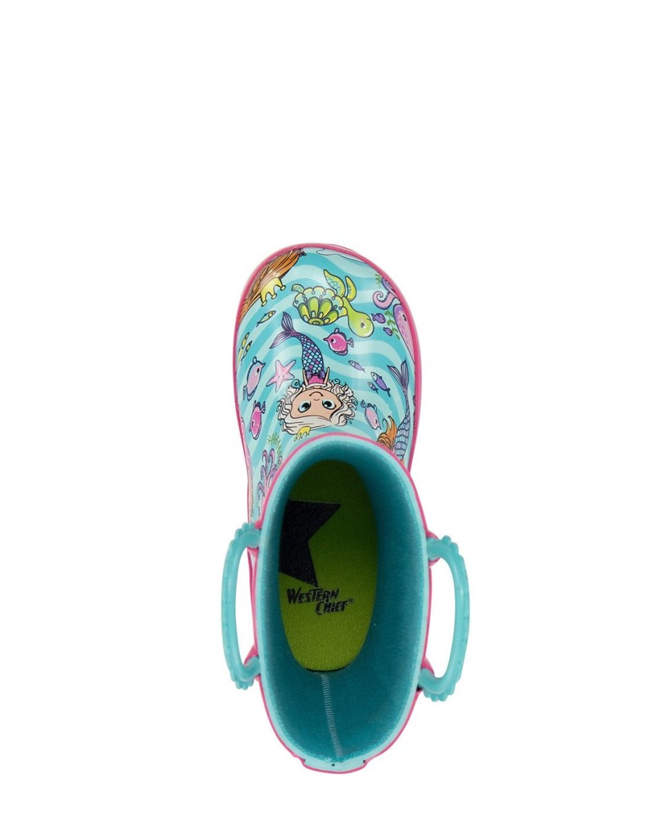 Kids Mermaid Magic Rain Boot - Aqua Rain Boots by Western Chief Kids' Sale – Don't Panic Shoes