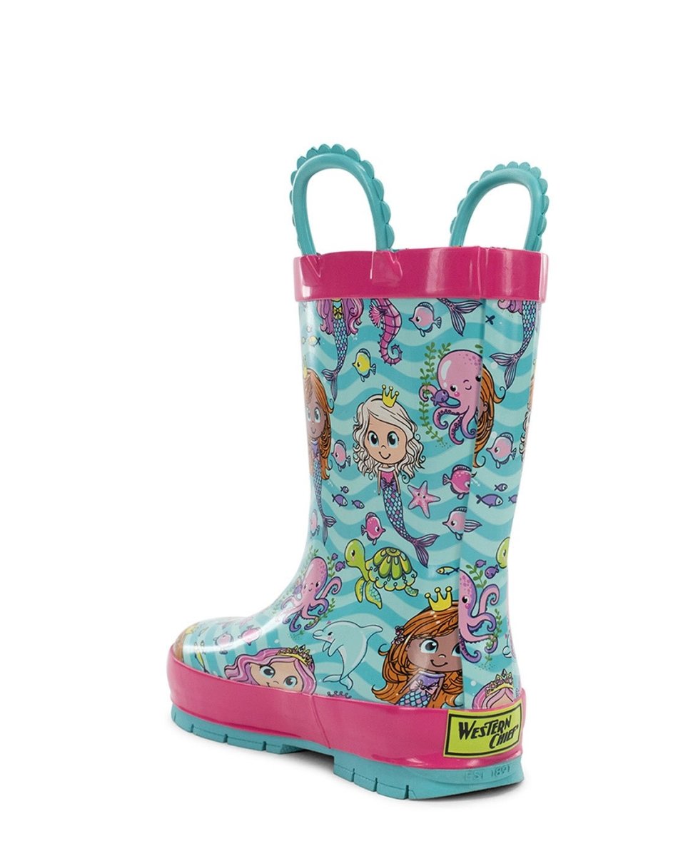 Kids Mermaid Magic Rain Boot - Aqua Rain Boots by Western Chief Kids' Sale – Don't Panic Shoes