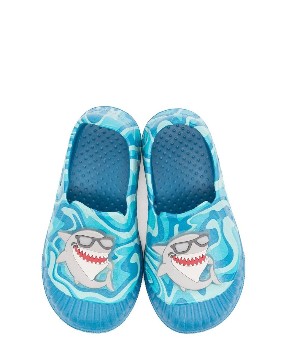 Kids Parker Shark Slip On - Blue Sandals by Western Chief Kids' – Don't Panic Shoes
