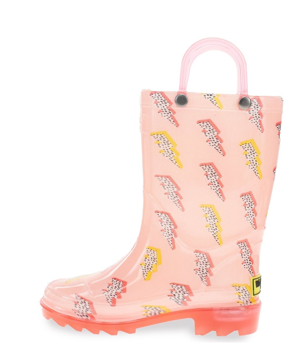 Kids Pink Lightning Lighted Rain Boot - Pink Rain Boots by Western Chief Kids' – Don't Panic Shoes