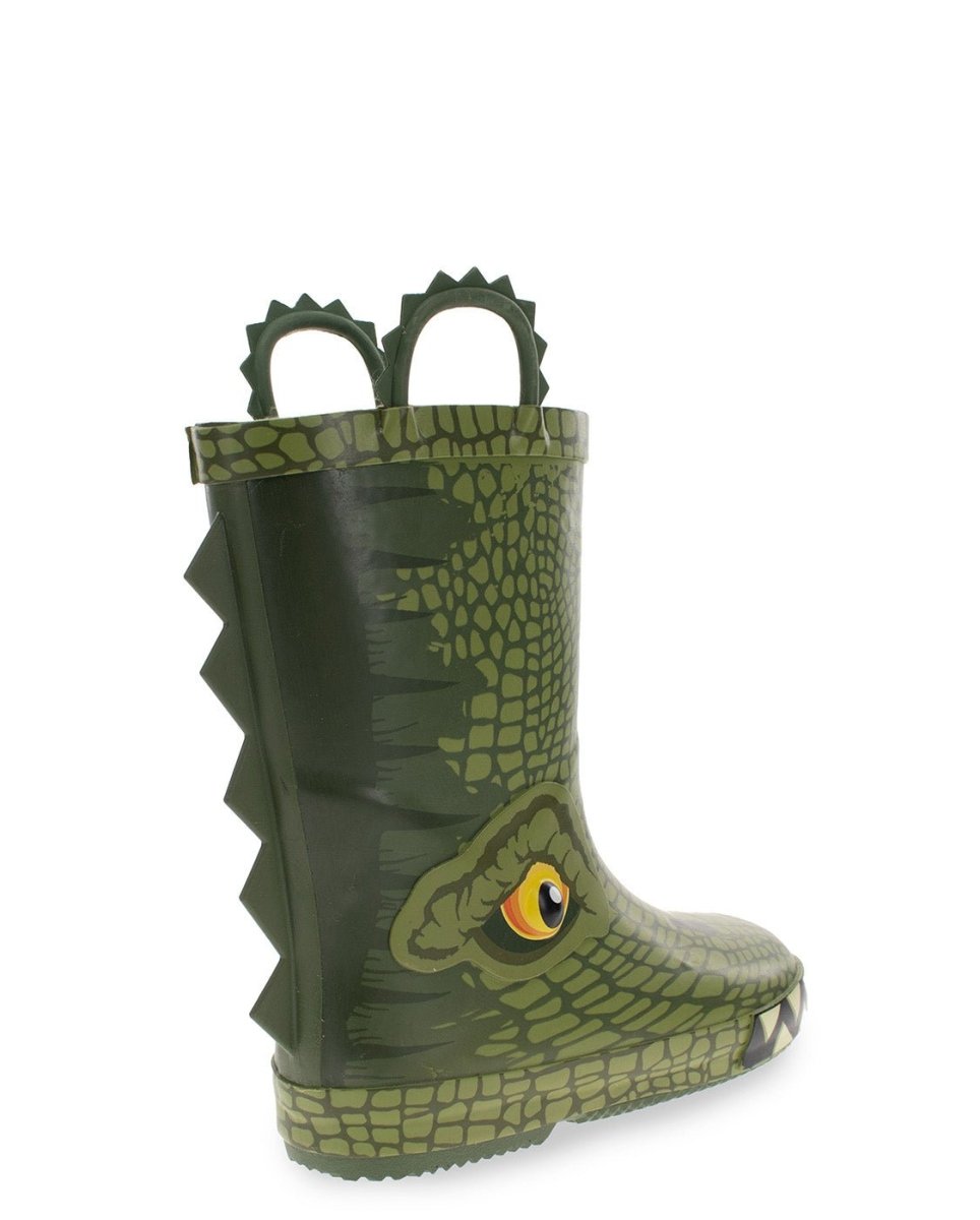 Kids Prehistoric Rex Faux Fur Rain Boot - Olive Rain Boots by Western Chief Kids' – Don't Panic Shoes