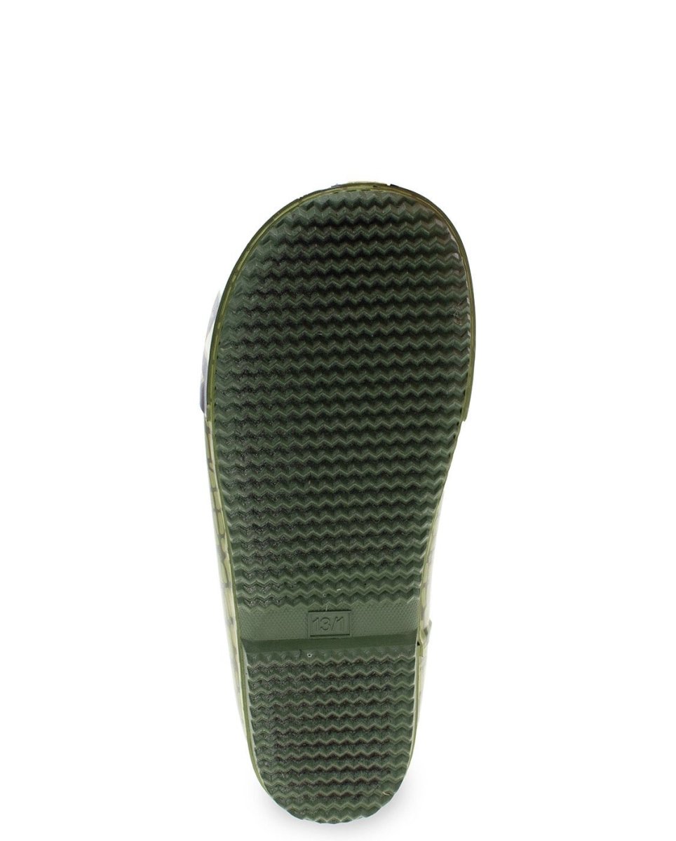 Kids Prehistoric Rex Faux Fur Rain Boot - Olive Rain Boots by Western Chief Kids' – Don't Panic Shoes