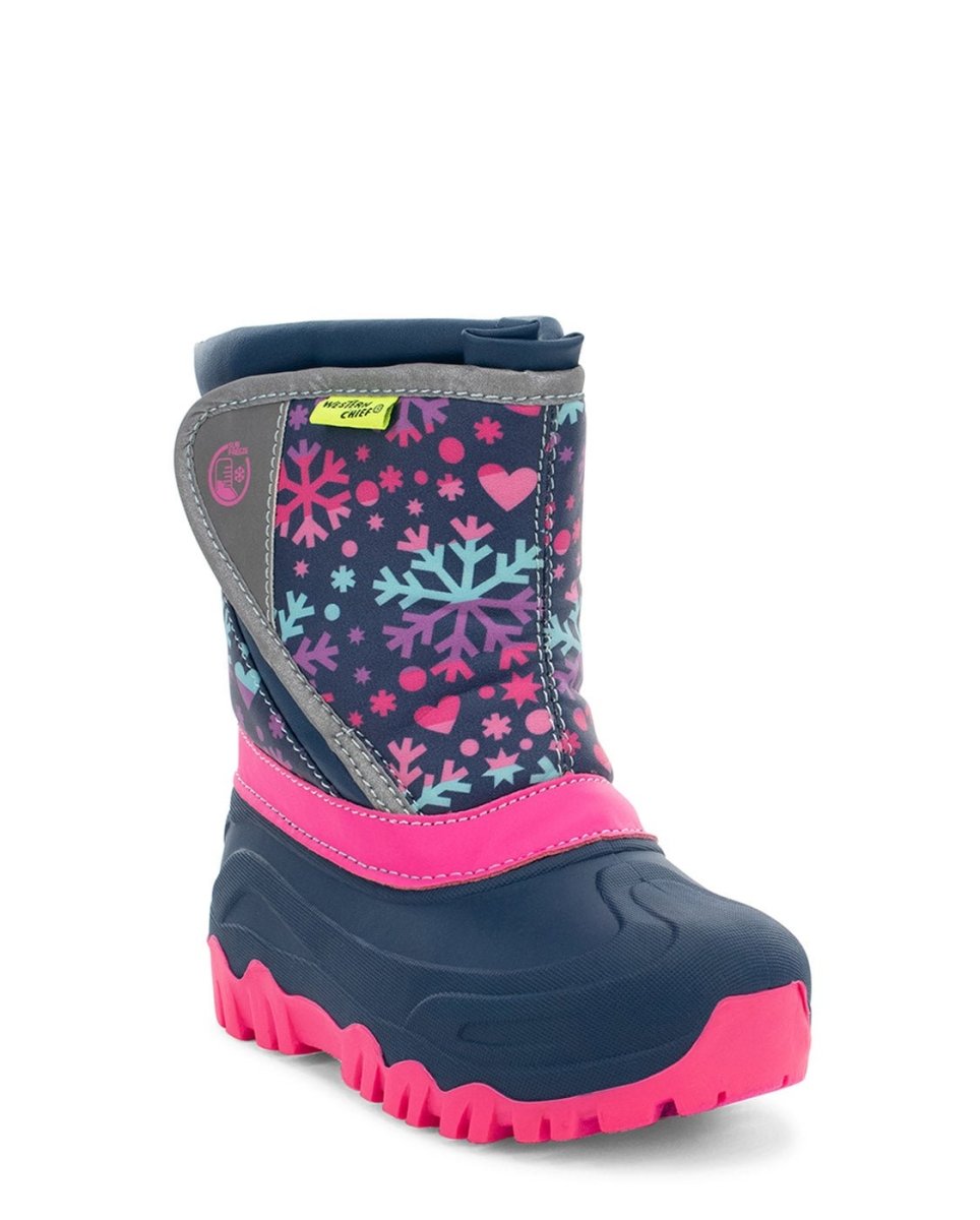 Kids Selah Faux Fur Cold Weather Boot - Navy Snow Boots by Western Chief Kids' – Don't Panic Shoes