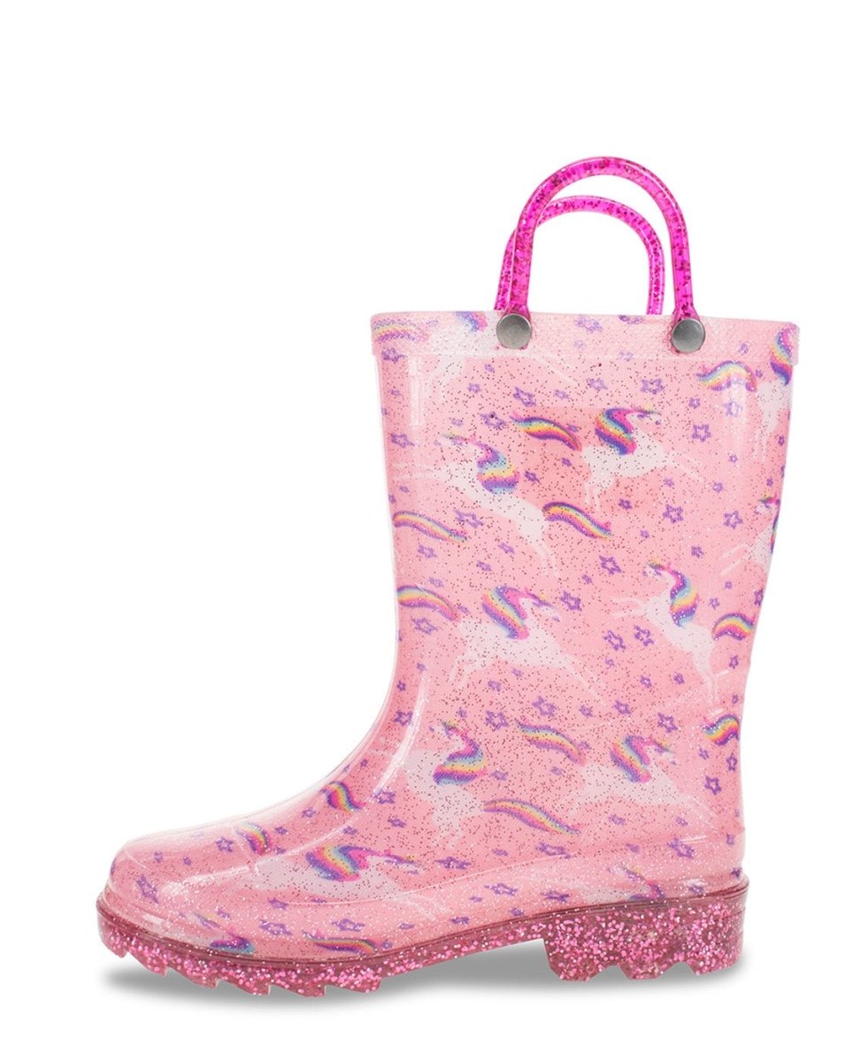 Kids Sparkle Unicorn Dreams Lighted Rain Boot - Pink Rain Boots by Western Chief Kids' – Don't Panic Shoes