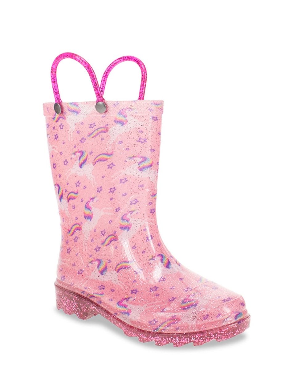 Kids Sparkle Unicorn Dreams Lighted Rain Boot - Pink Rain Boots by Western Chief Kids' – Don't Panic Shoes