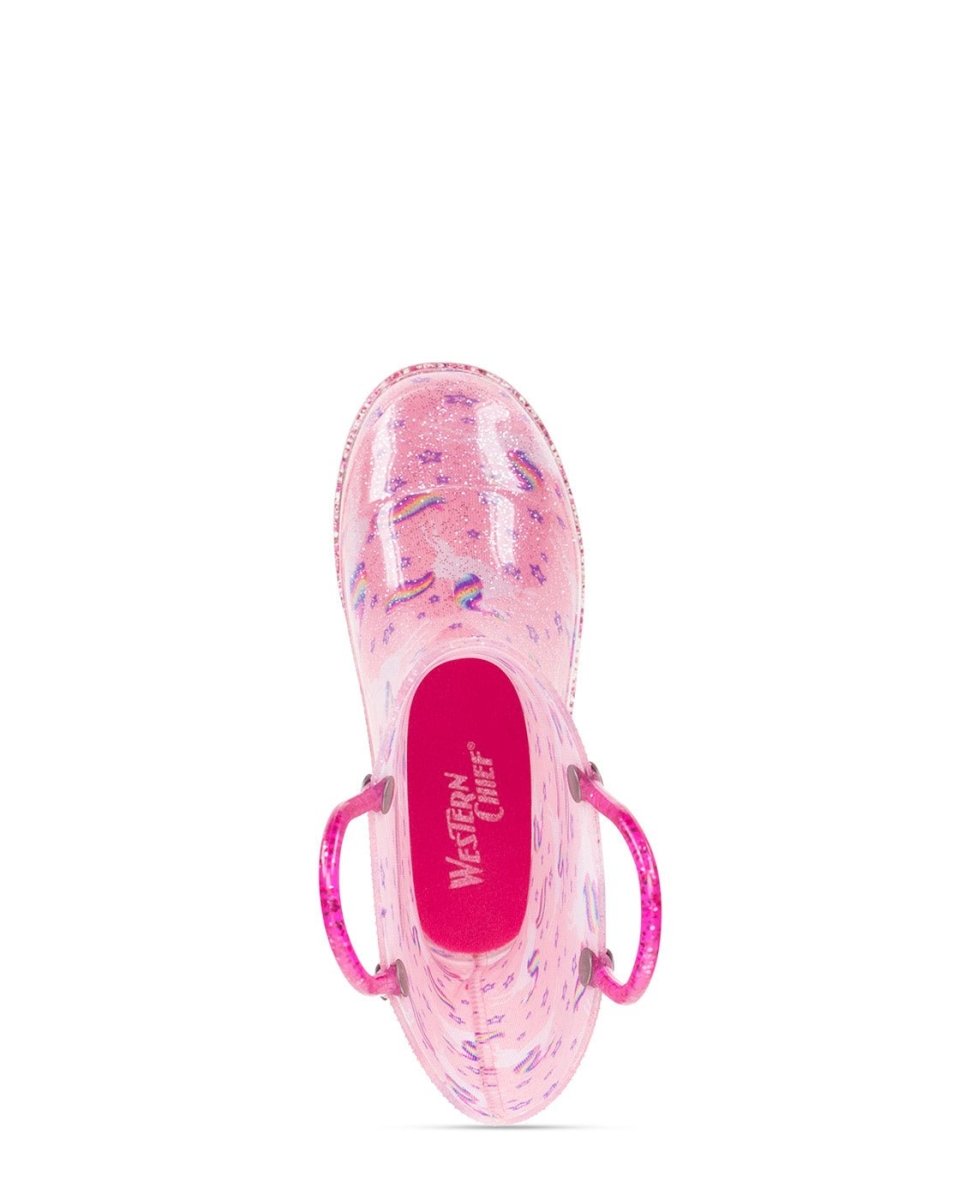 Kids Sparkle Unicorn Dreams Lighted Rain Boot - Pink Rain Boots by Western Chief Kids' – Don't Panic Shoes