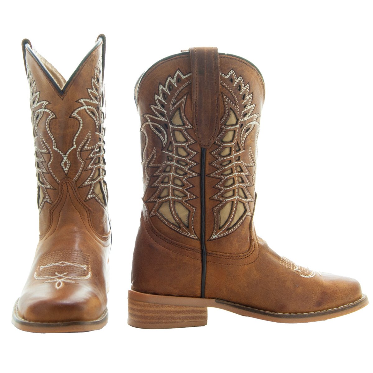 Kids' Tan Country Boots | Everyday Western Boots For Kids (K3007ru) Cowboy Boots by Soto Boots – Don't Panic Shoes