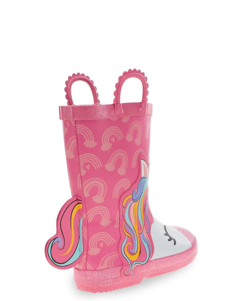 Kids Unicorn Faux Fur Rain Boot - Pink Rain Boots by Western Chief Kids' – Don't Panic Shoes