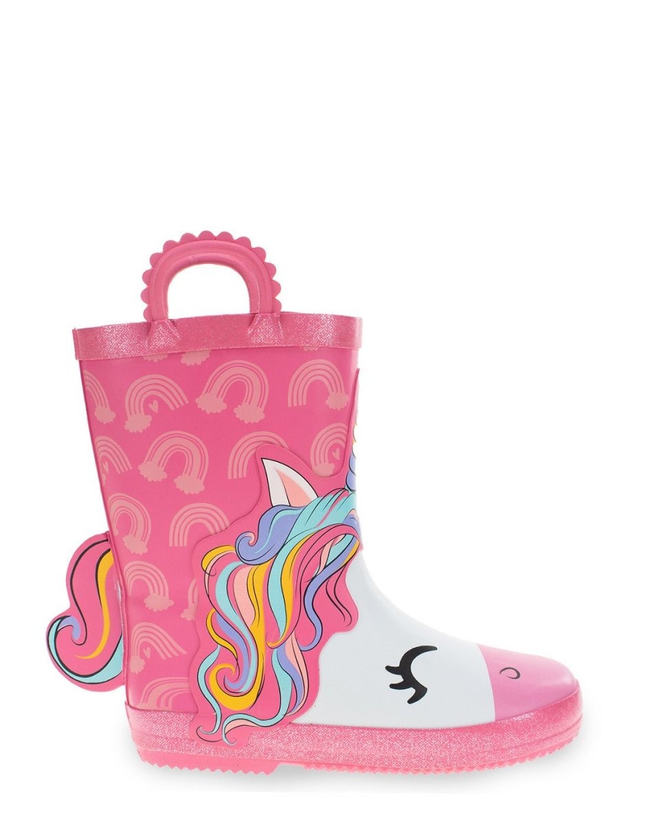 Kids Unicorn Faux Fur Rain Boot - Pink Rain Boots by Western Chief Kids' – Don't Panic Shoes