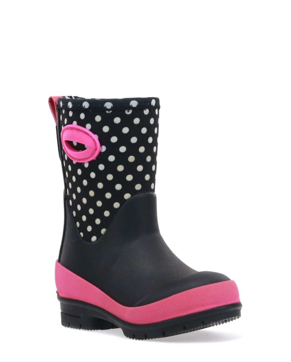 Kids Youth Chloe Dot Neoprene Cold Weather Boot - Black Snow Boots by Western Chief Kids' Sale – Don't Panic Shoes