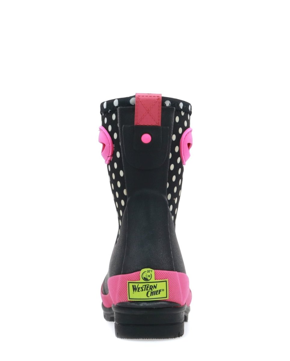 Kids Youth Chloe Dot Neoprene Cold Weather Boot - Black Snow Boots by Western Chief Kids' Sale – Don't Panic Shoes