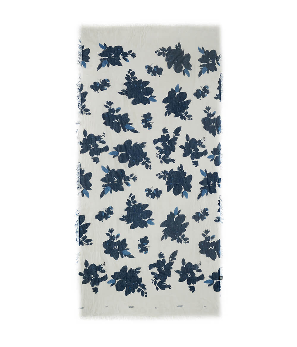 Klein Art Pattern Bamboo Fiber White 02 Florence Italy Bamboo Scarves by Mar Soreli – Don't Panic Shoes