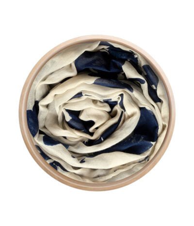 Klein Art Pattern Bamboo Fiber White 02 Florence Italy Bamboo Scarves by Mar Soreli – Don't Panic Shoes