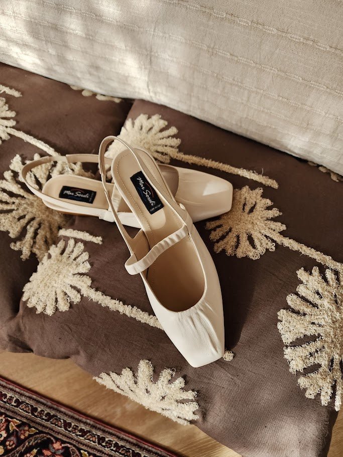 Koala Slingback Flats Women's Calf Leather Latte Shoes Sling Back Flats by Mar Soreli – Don't Panic Shoes