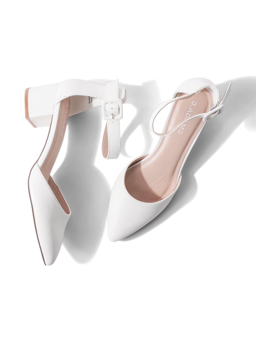 Krista | White Heels by J.Adams – Don't Panic Shoes