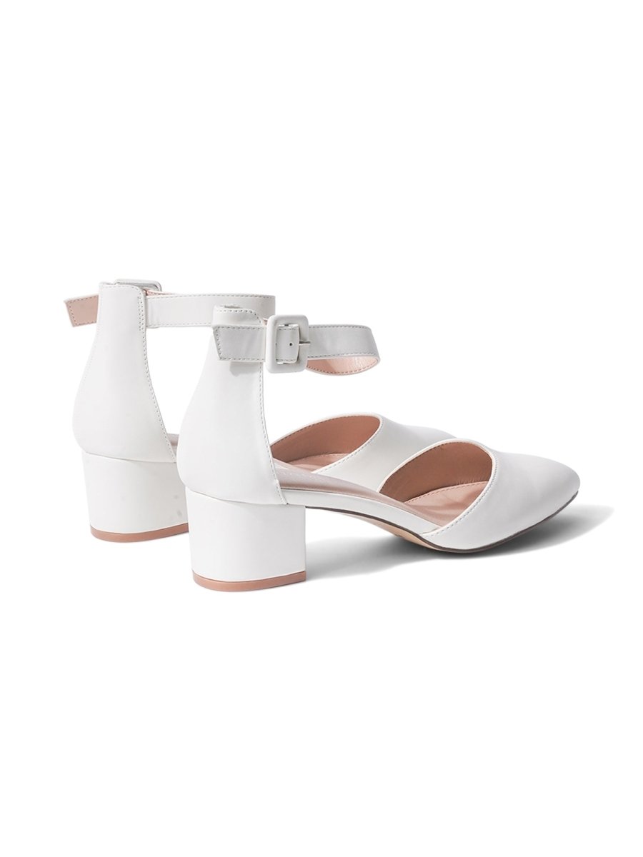 Krista | White Heels by J.Adams – Don't Panic Shoes