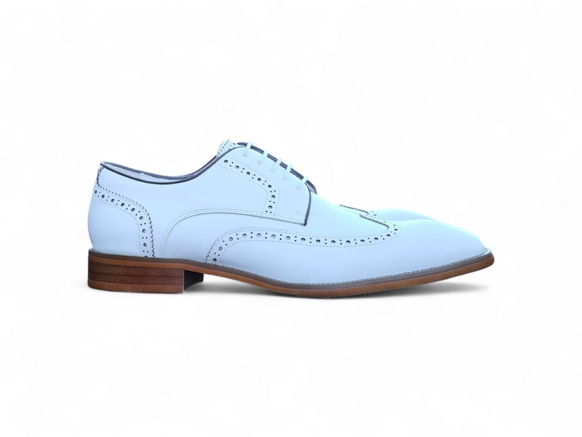KS Blucher Style Wingtip Oxford Men’s Calfskin Leather Ks509 - 43 Shoes by Carrucci Shoes – Don't Panic Shoes